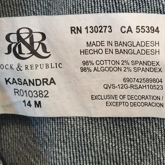 Rock & Republic Kasandra Women's Dark Wash Denim Jeans 14 Petite Short EUC - Picture 8 of 11